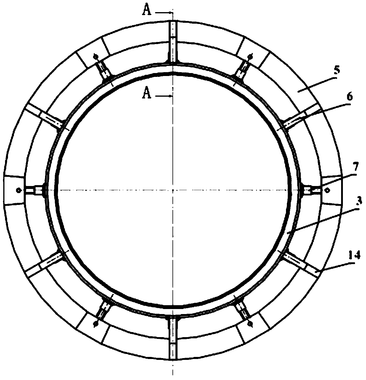 Diameter-variable inner supporting device and safety tire