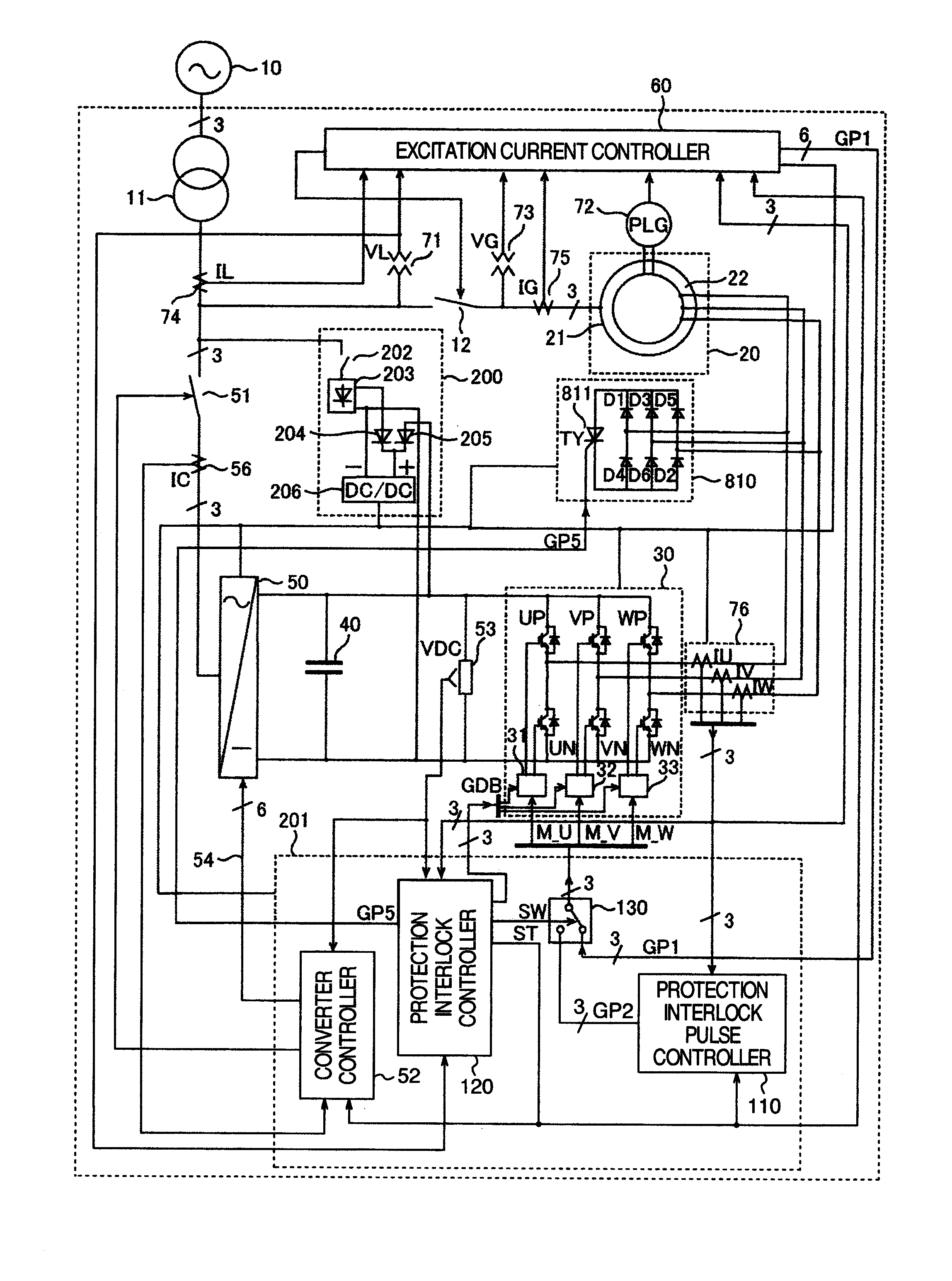 Doubly-Fed Generator and Doubly-Fed Electric Machine