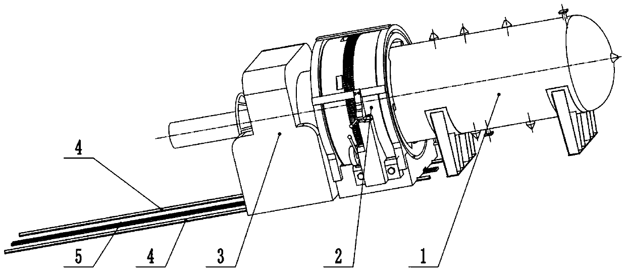 A horizontal supercritical fluid foaming equipment