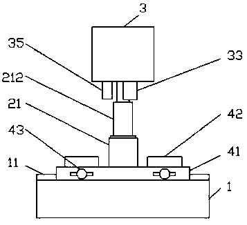 Machining square groove cleaning and grinding device