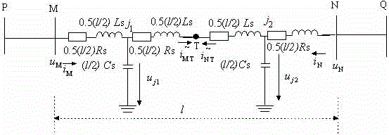 A method for longitudinal protection of double-circuit transmission lines on the same tower based on T-type line equivalent and post-measurement simulation ideas