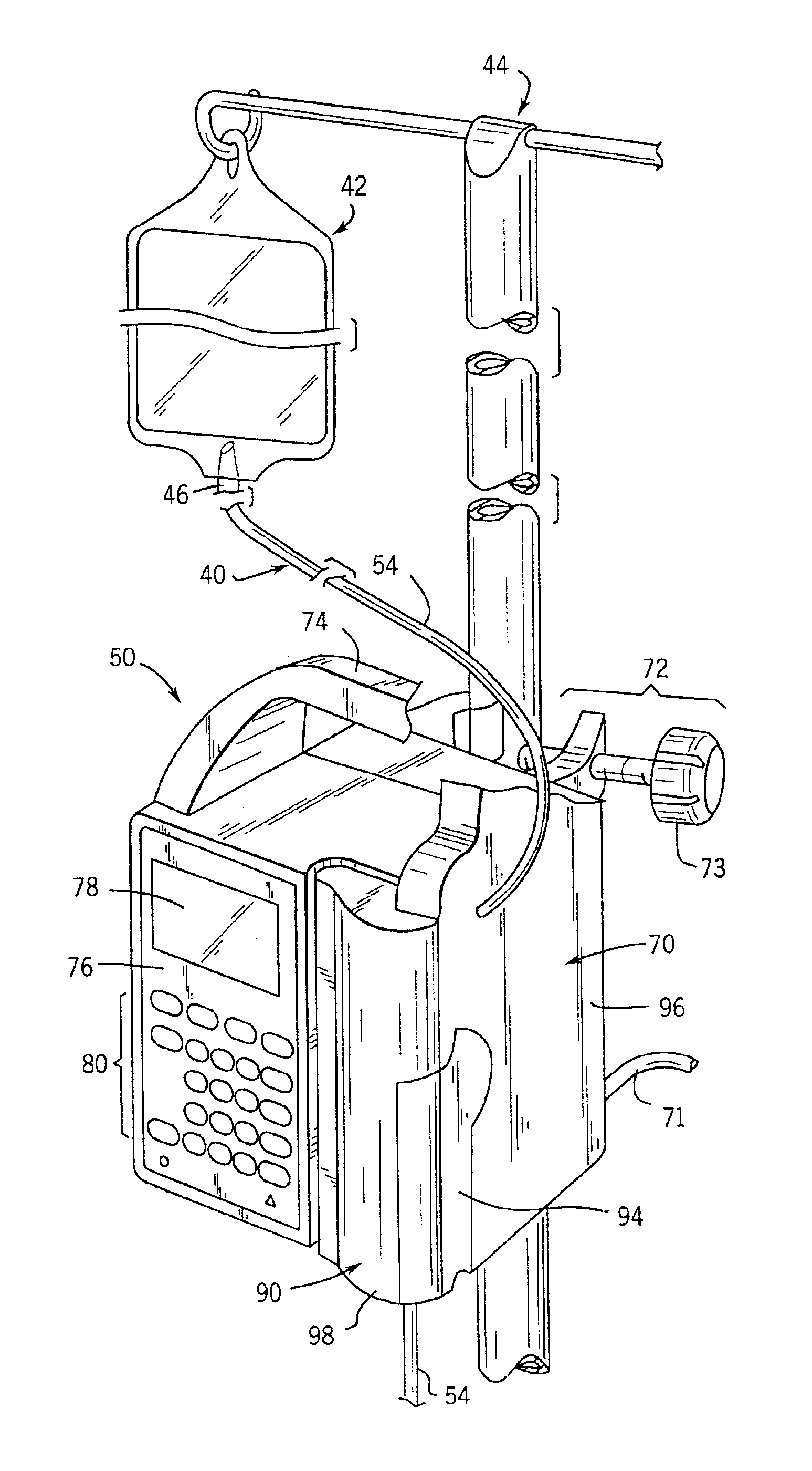 Temperature compensation system for regulating flow through tubing in a pump