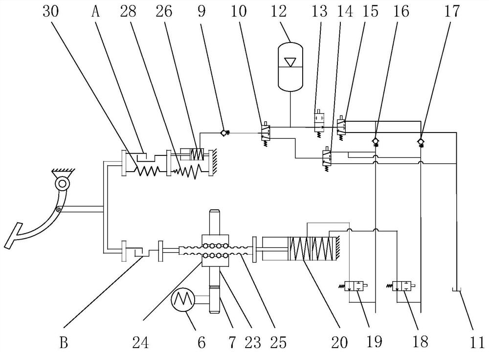 Fully decoupled electronic/hydraulic booster system for regenerative braking of electric vehicles