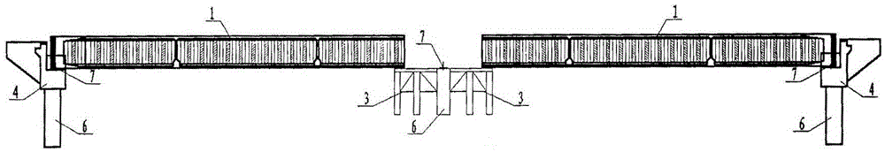 A composite t-beam with transversely assembled corrugated steel webs and its construction method