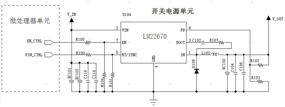 Automotive switching power supply and control method thereof