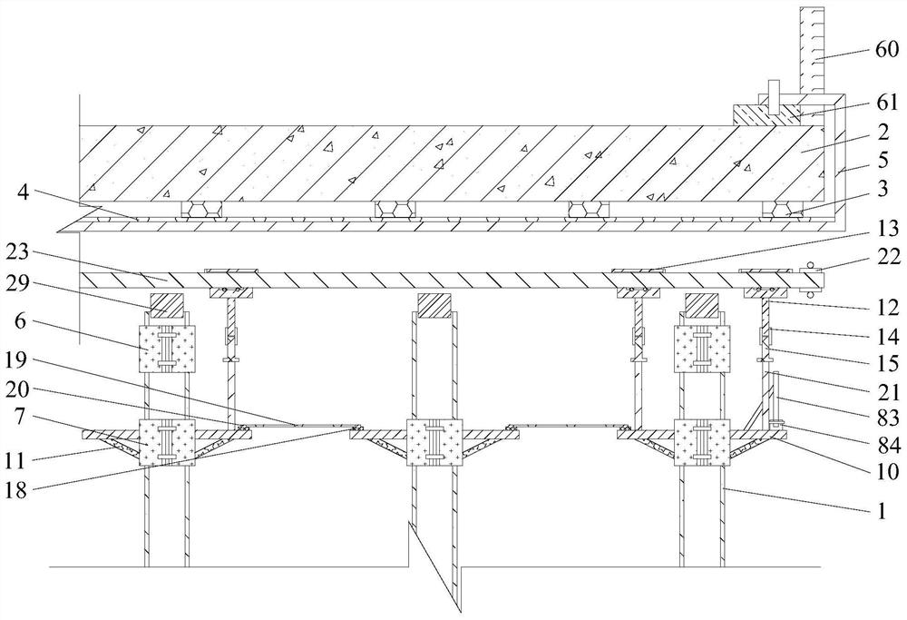 Construction method of removing support system of cast-in-place bridge steel pipe piles in water