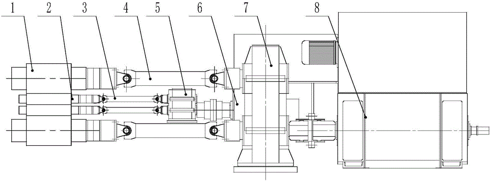 Multiple-transmission device for rolling mill