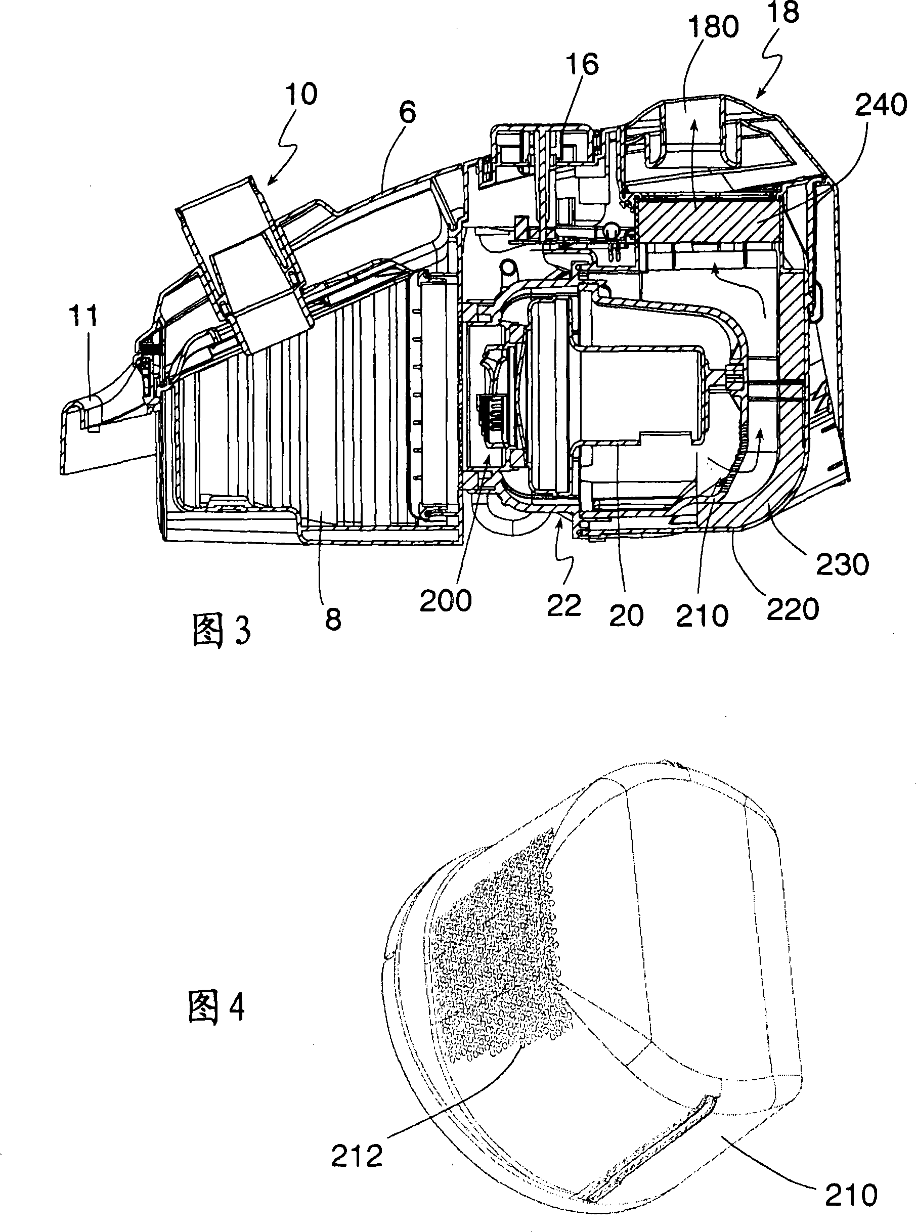 Dust collector with air flow adjusting device on up flow of motor