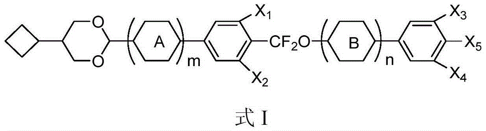 Liquid crystal compound containing 5-cyclobutyl-1,3-dioxy cyclohexane structure, preparation method and applications thereof