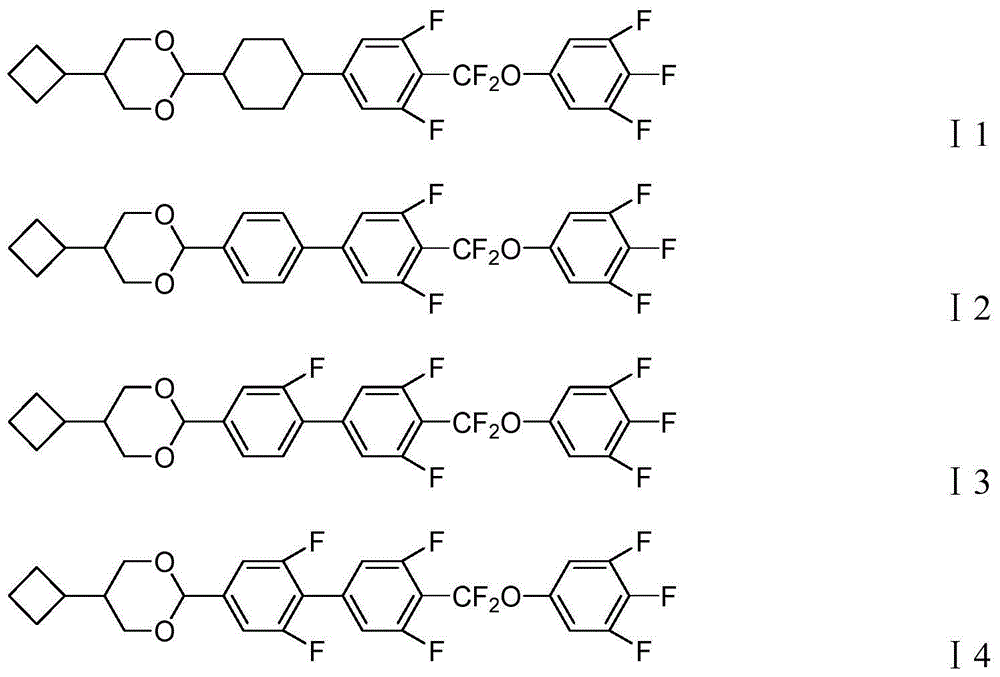 Liquid crystal compound containing 5-cyclobutyl-1,3-dioxy cyclohexane structure, preparation method and applications thereof