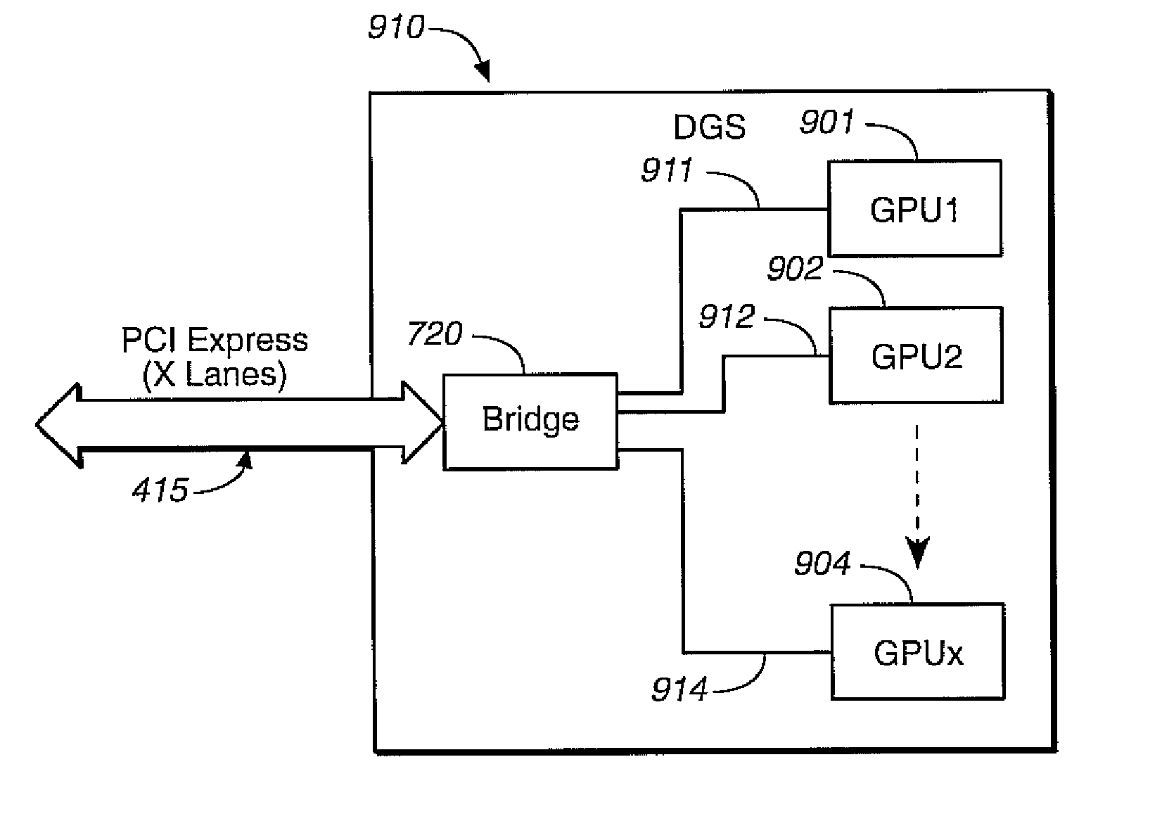 Multiple GPU graphics system for implementing cooperative graphics instruction execution