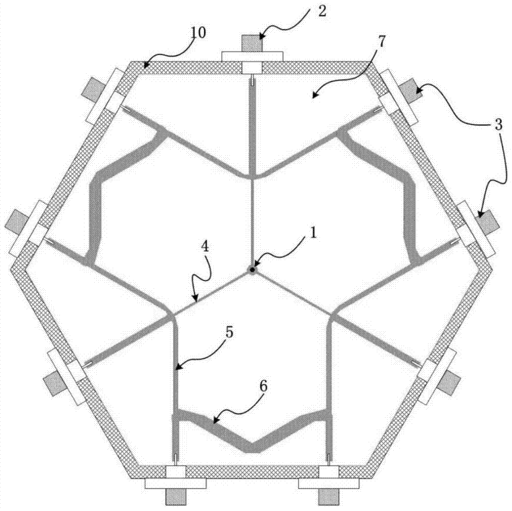 Tripartite Odd Structure Power Divider/Combiner