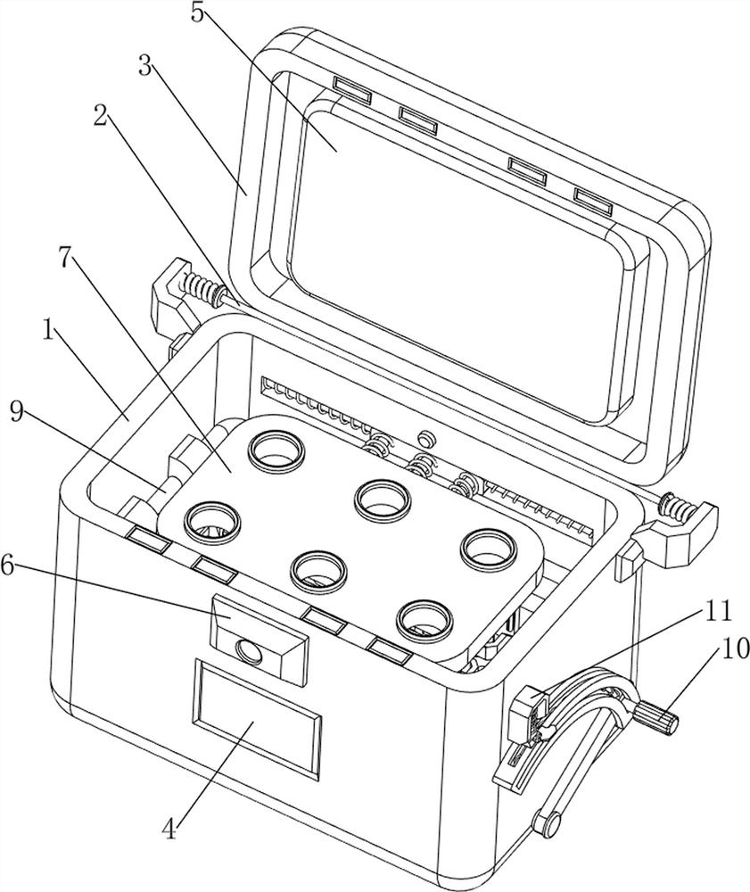 A test tube transfer device for endocrinology department