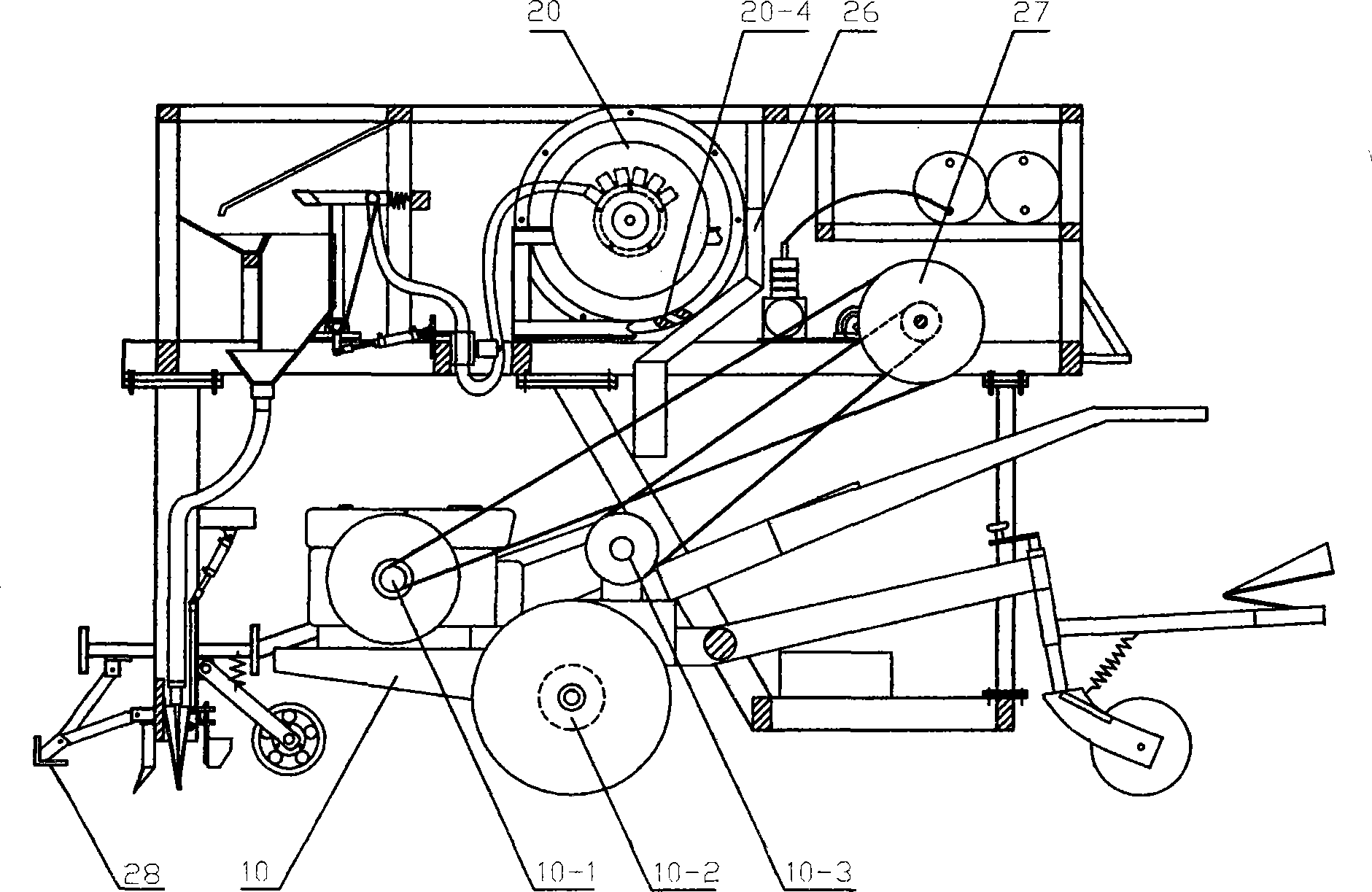 Pneumatic garlic seeder