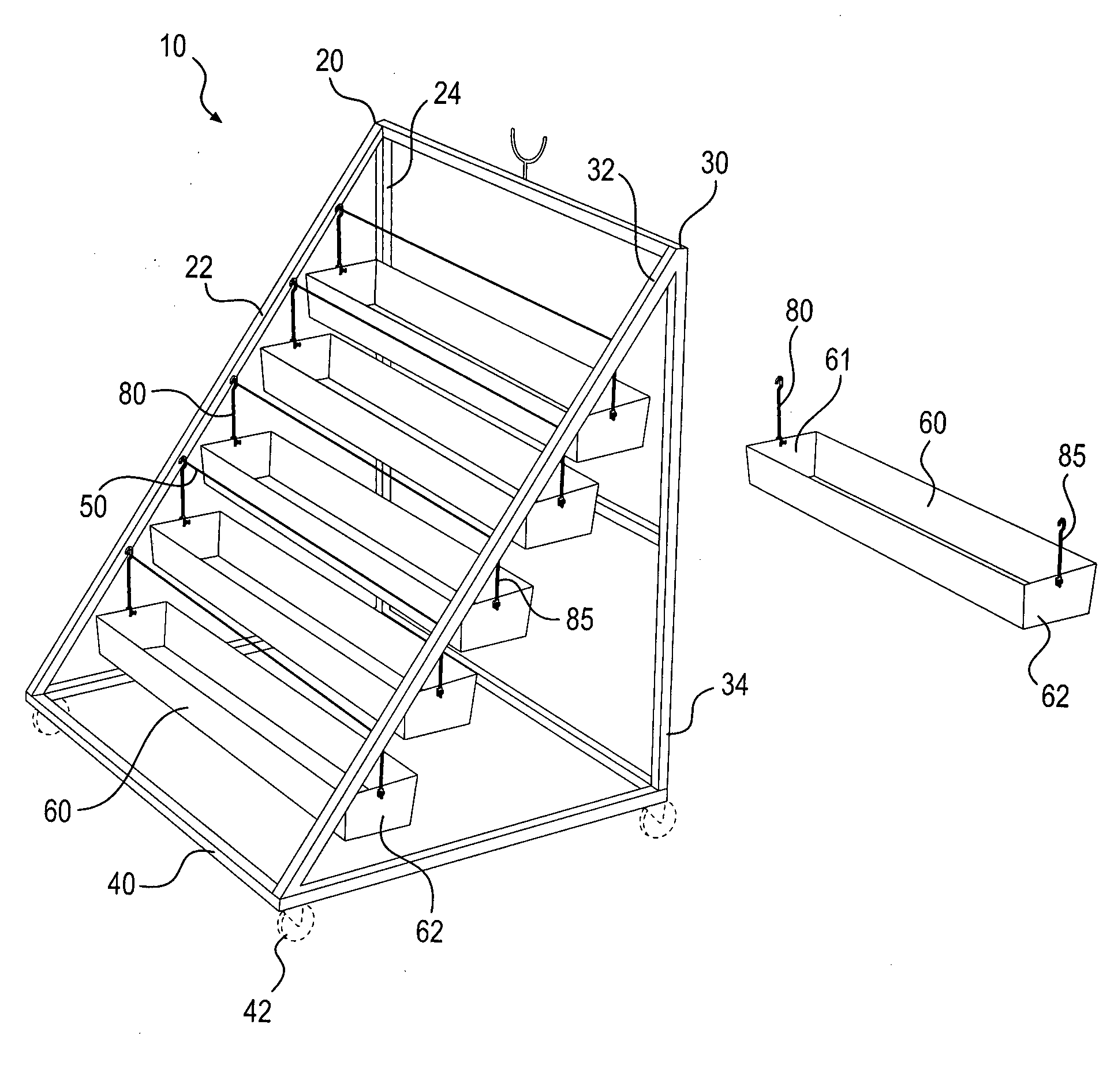 Multi-Tiered Rack System for Growing Crops and Plants