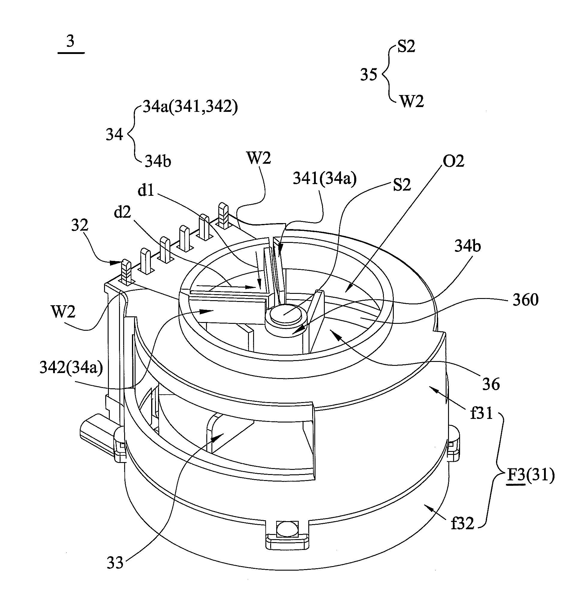 Fan and frame with sensor-supporting structure thereof