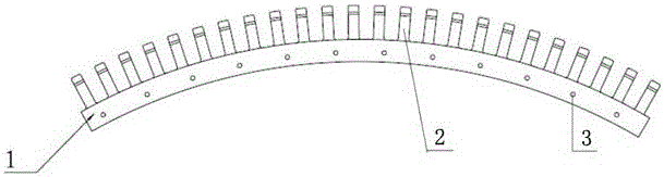 Tooth pressing plate for compacting stator and rotor core of large motor