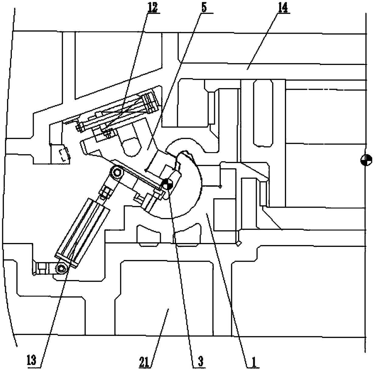 Shaping structure for automobile side flanging die