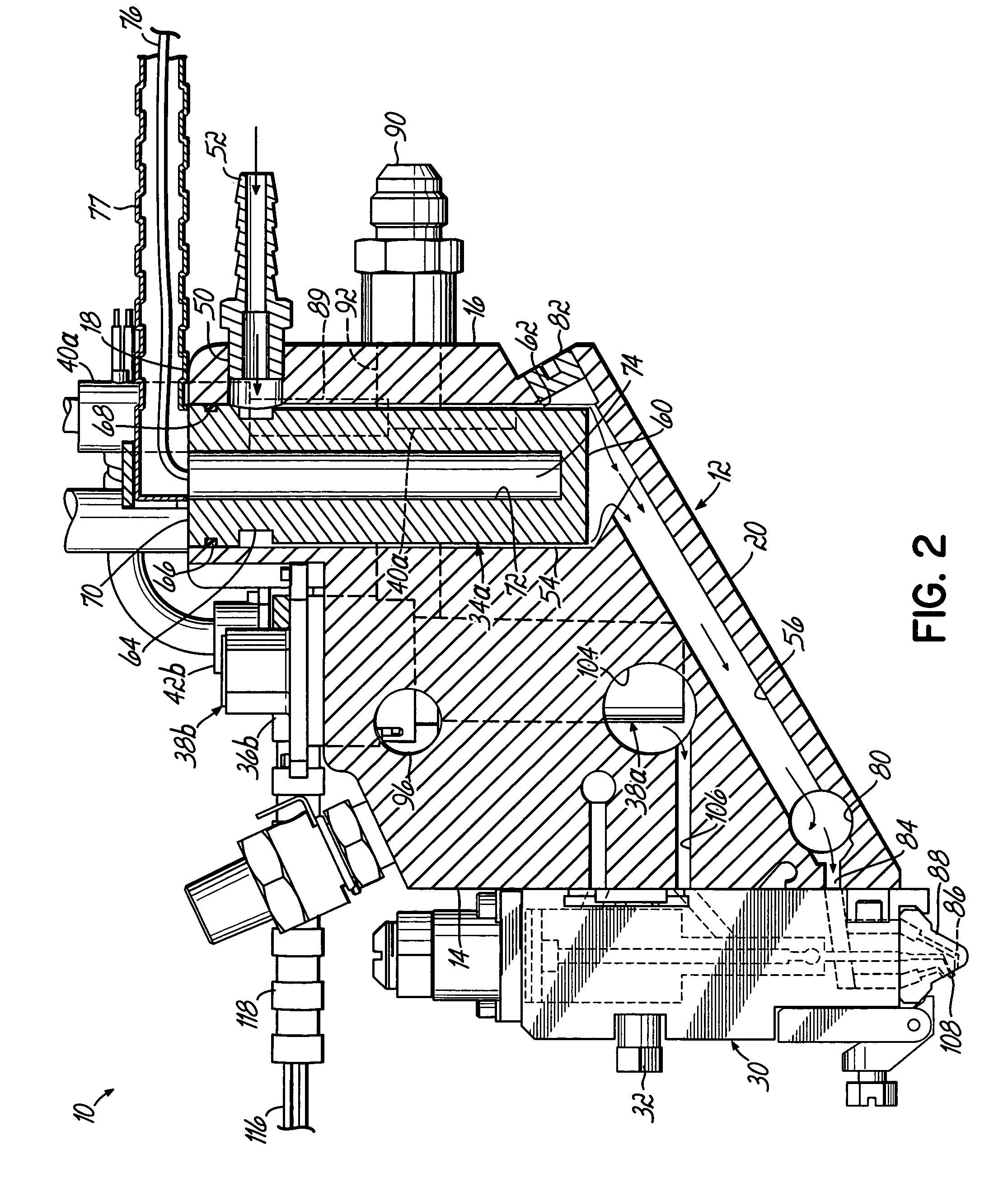 Integral manifold for liquid material dispensing systems