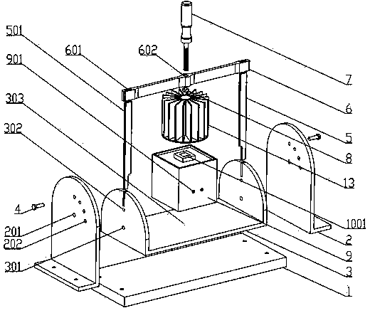 Method and device for testing thermal performance of LED radiator