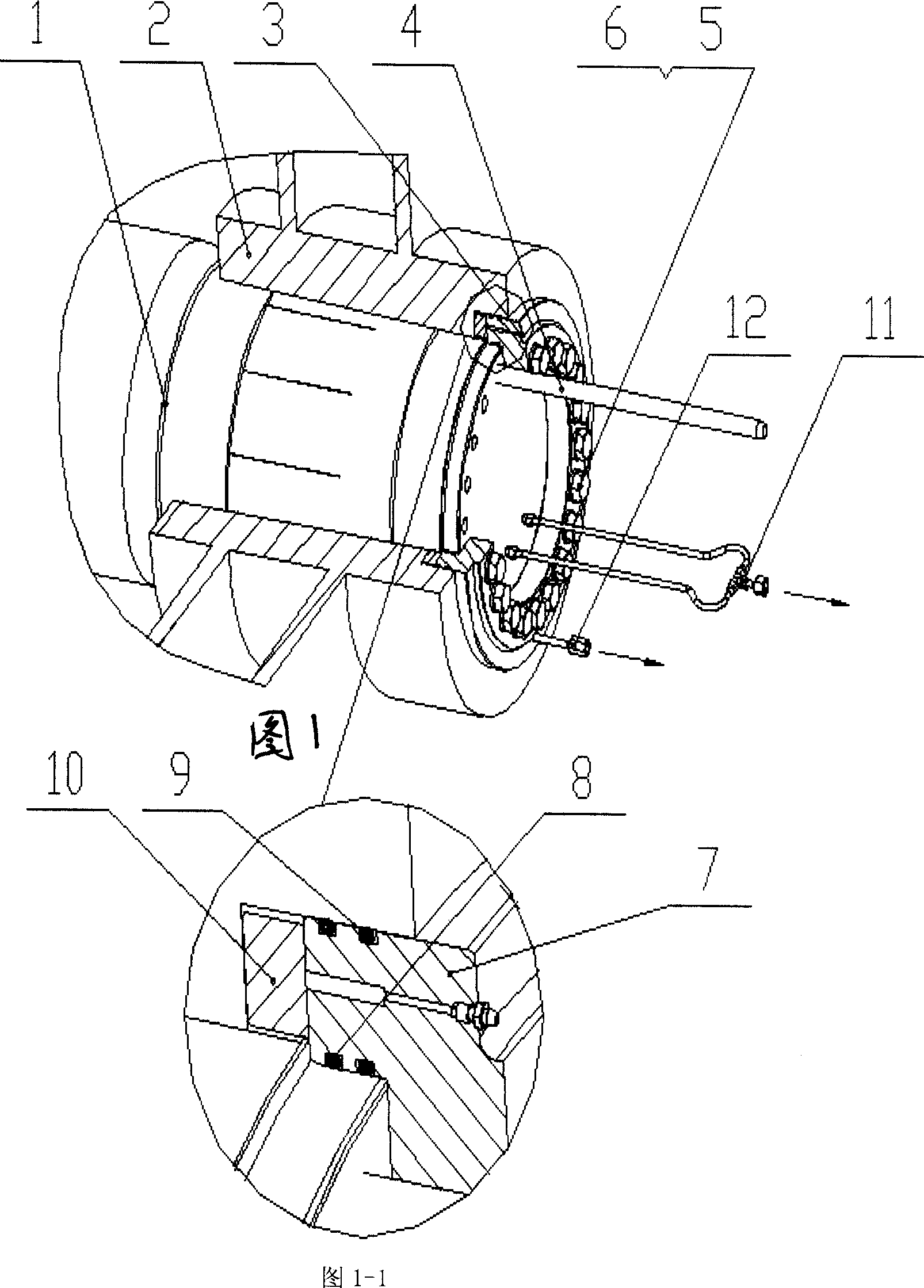Method for installing and dismantling device for connecting main shaft of large-scale mine elevator with motor rotor