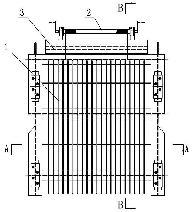 Water retaining structure for trash rack and opening-closing method of water retaining structure