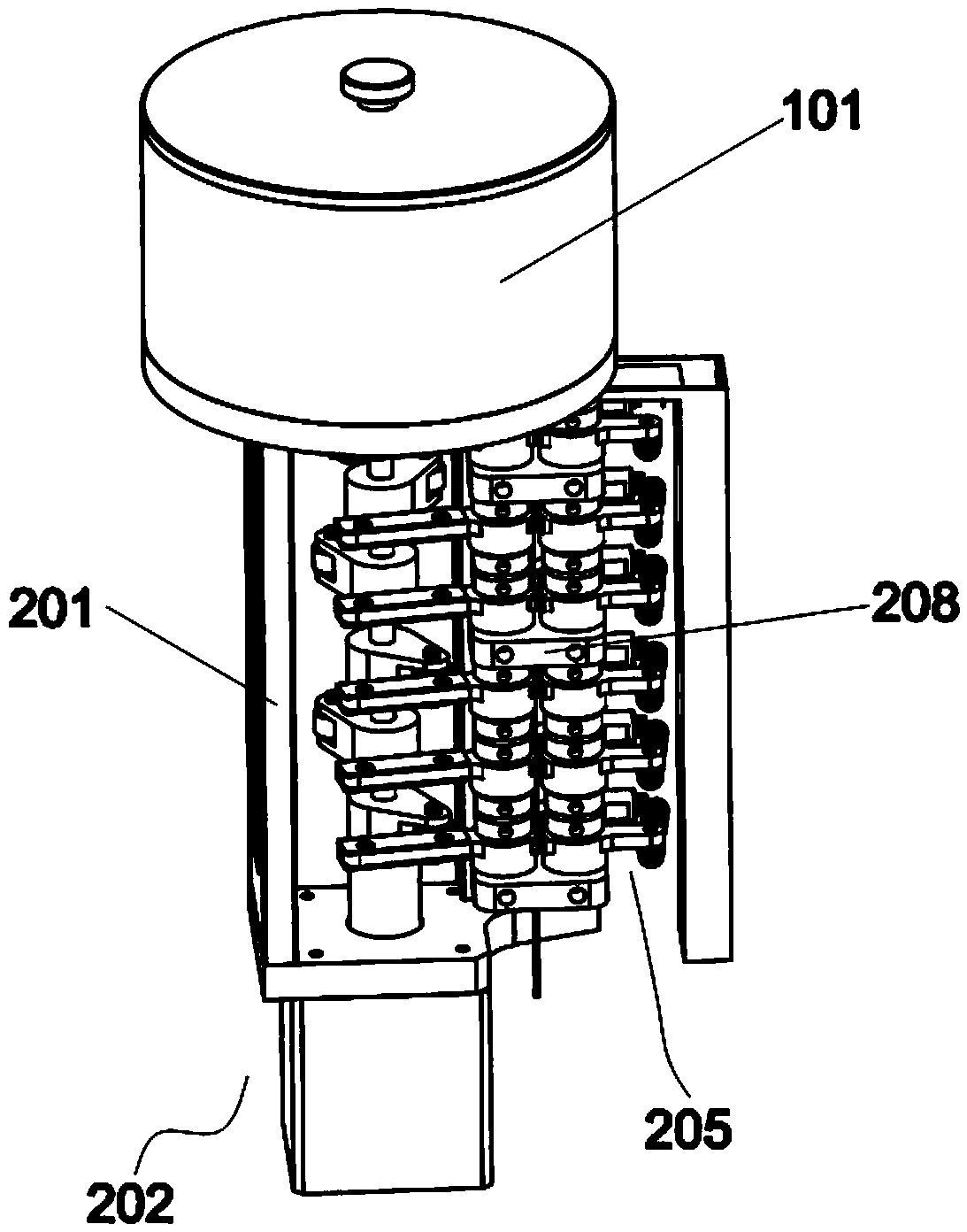 An automatic bead threading device for bead embroidery