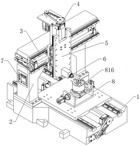 Double-station horizontal machining center complete machine structure and control system thereof