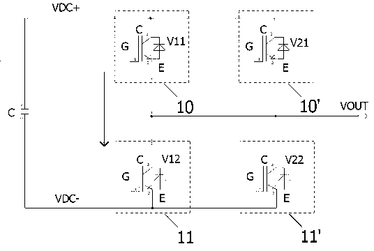 IGBT module parallel connection protection circuit applied to high-power inverter