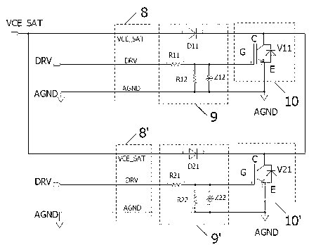 IGBT module parallel connection protection circuit applied to high-power inverter