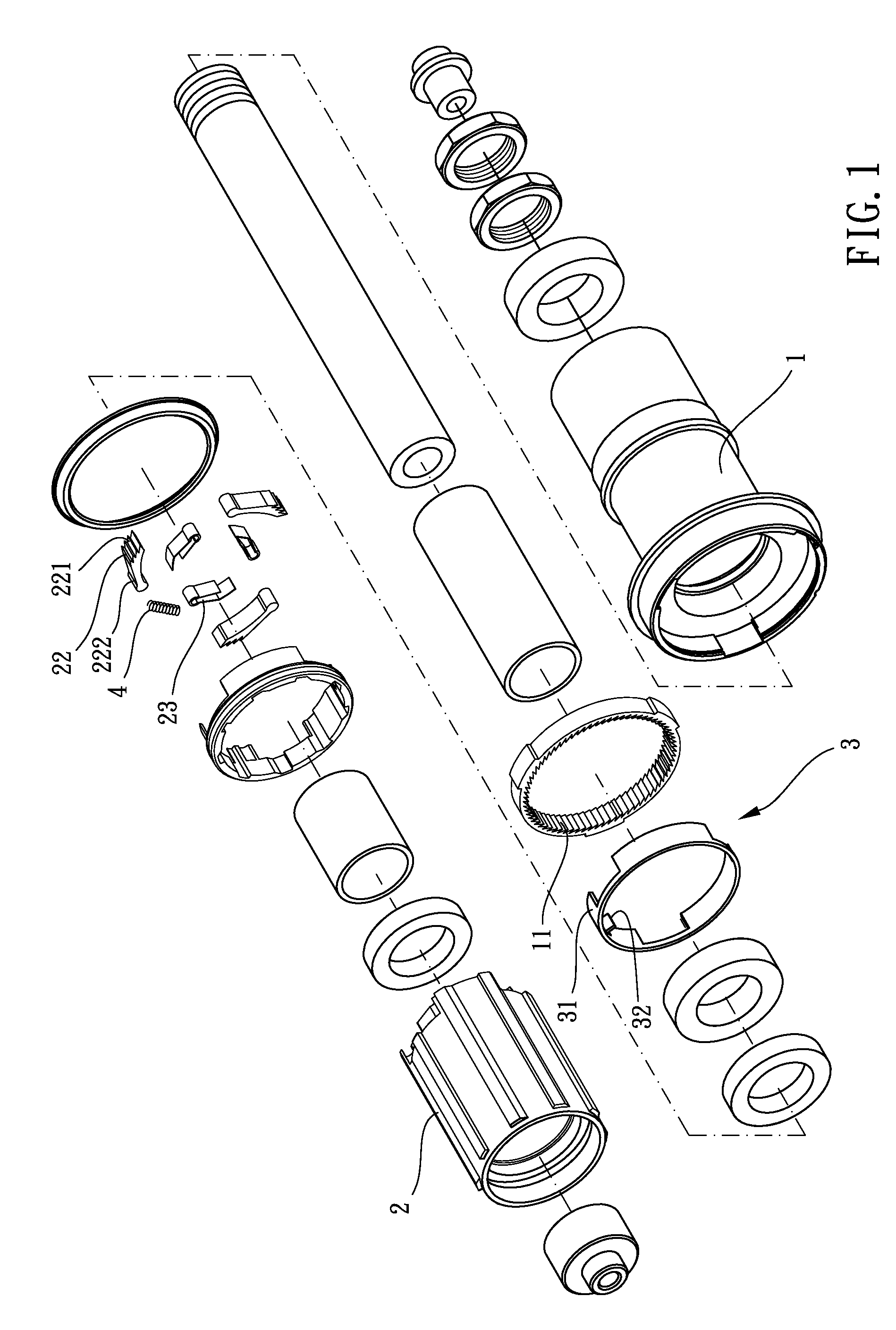 Driving structure for a wheel hub of a bicycle
