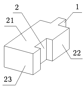 Linear coal ash aerated concrete concavo-convex building block and masonry method thereof