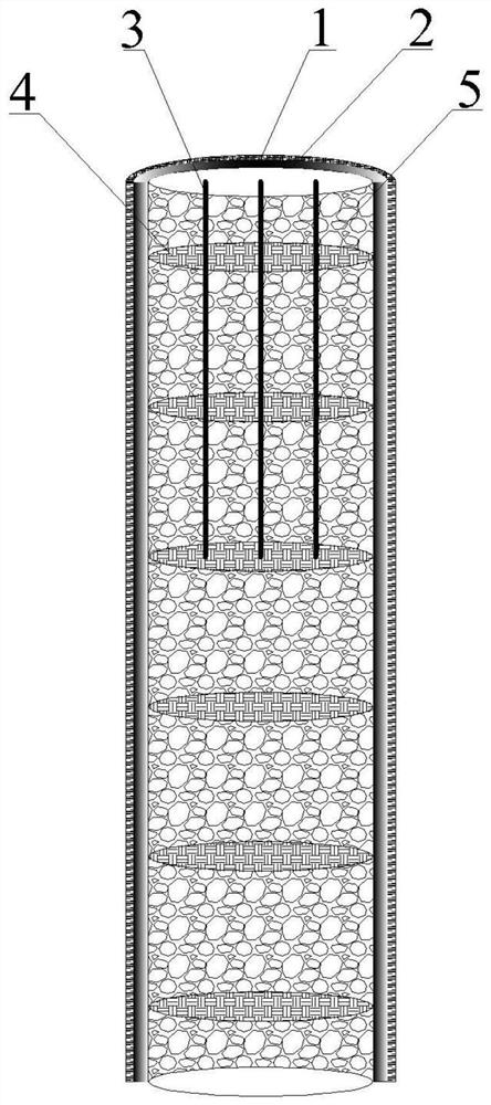 Multi-reinforced granular pile and its construction method