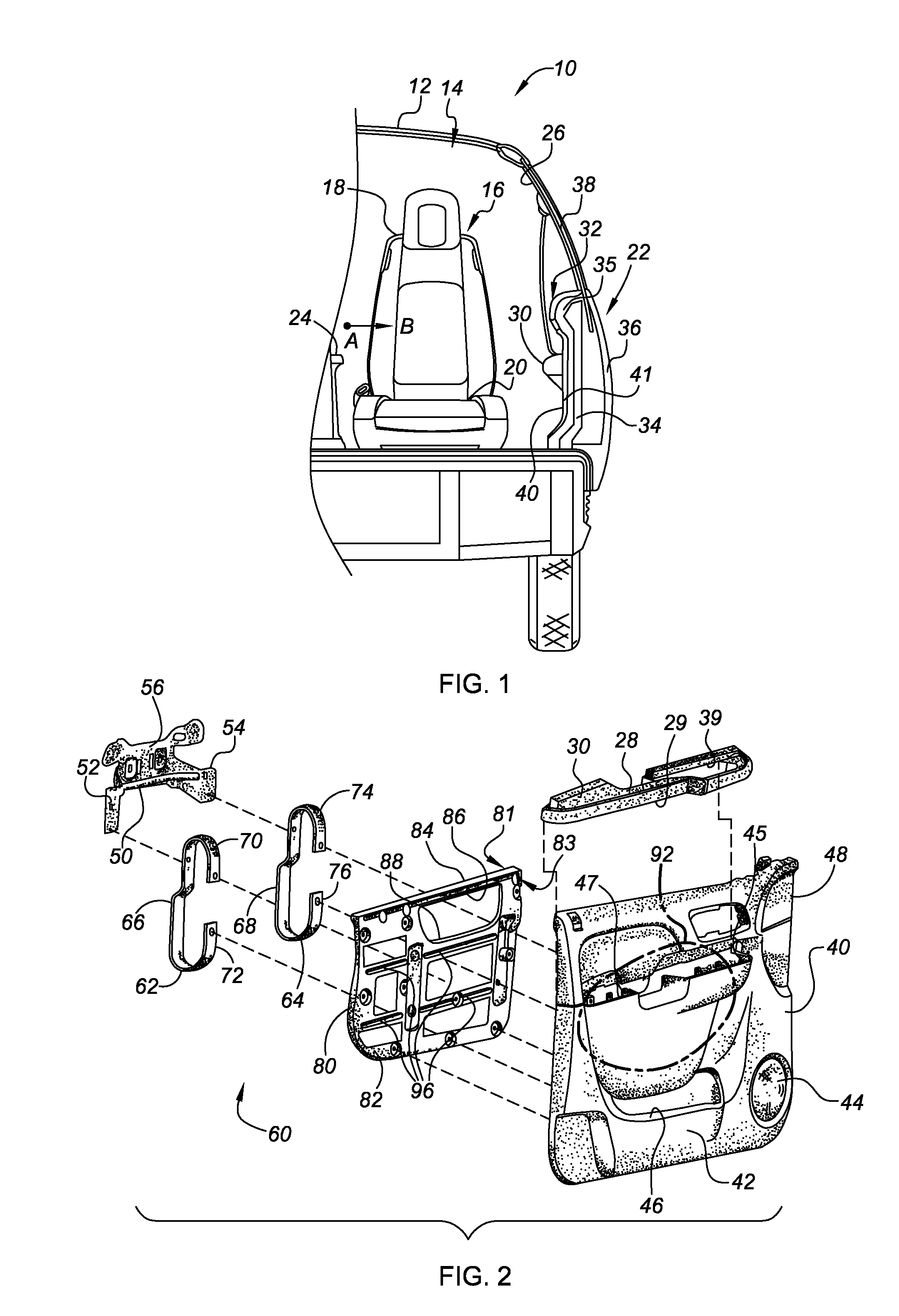 Energy-absorbing system for vehicle door assembly