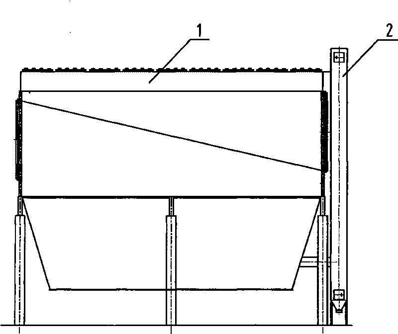 Filter bag collecting device for bag-type dusters