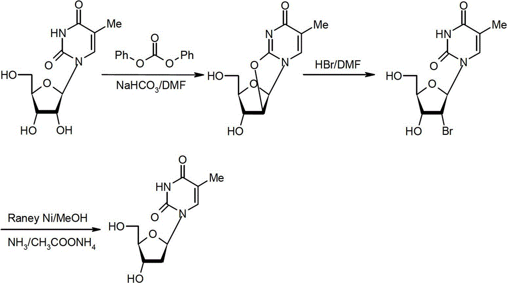 Process for the preparation of β-thymidine