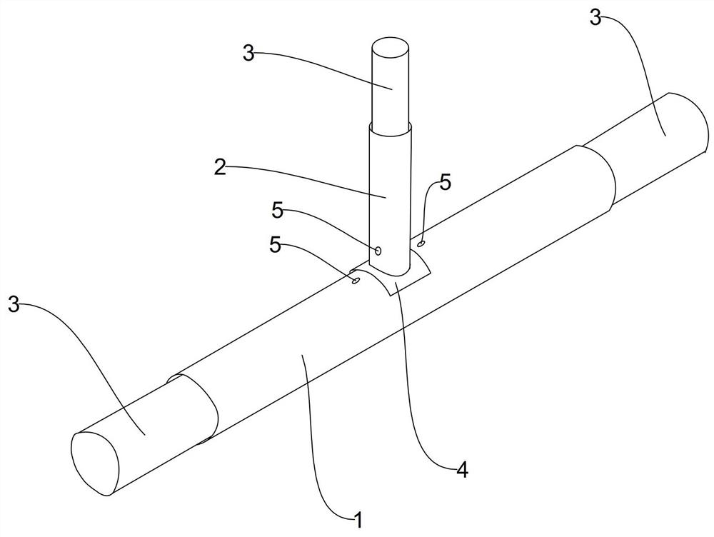 T-shaped joint reinforced by local grouting of base plate