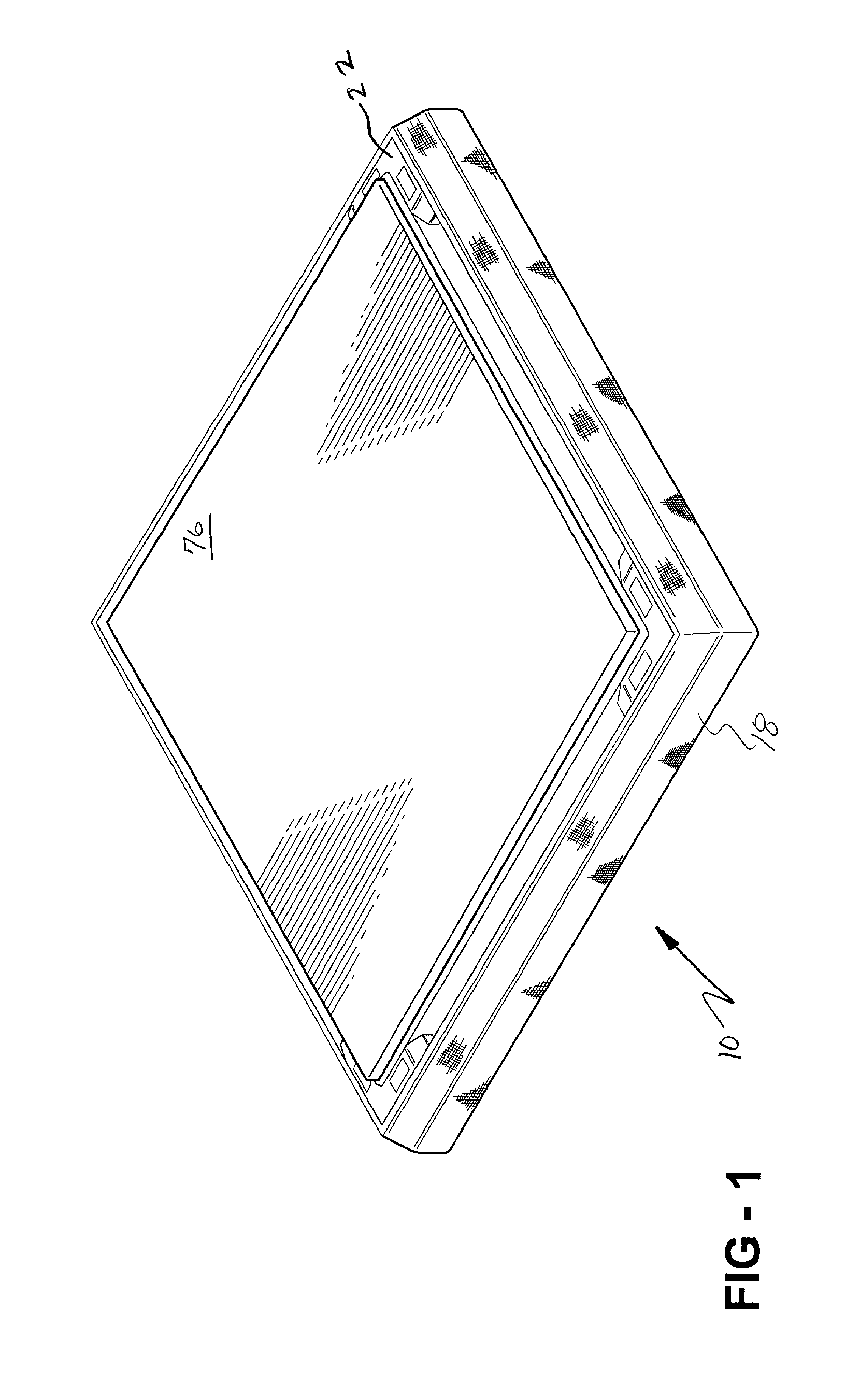 Frame assembly and frame component for tensioning fabric about a panel of a partition system