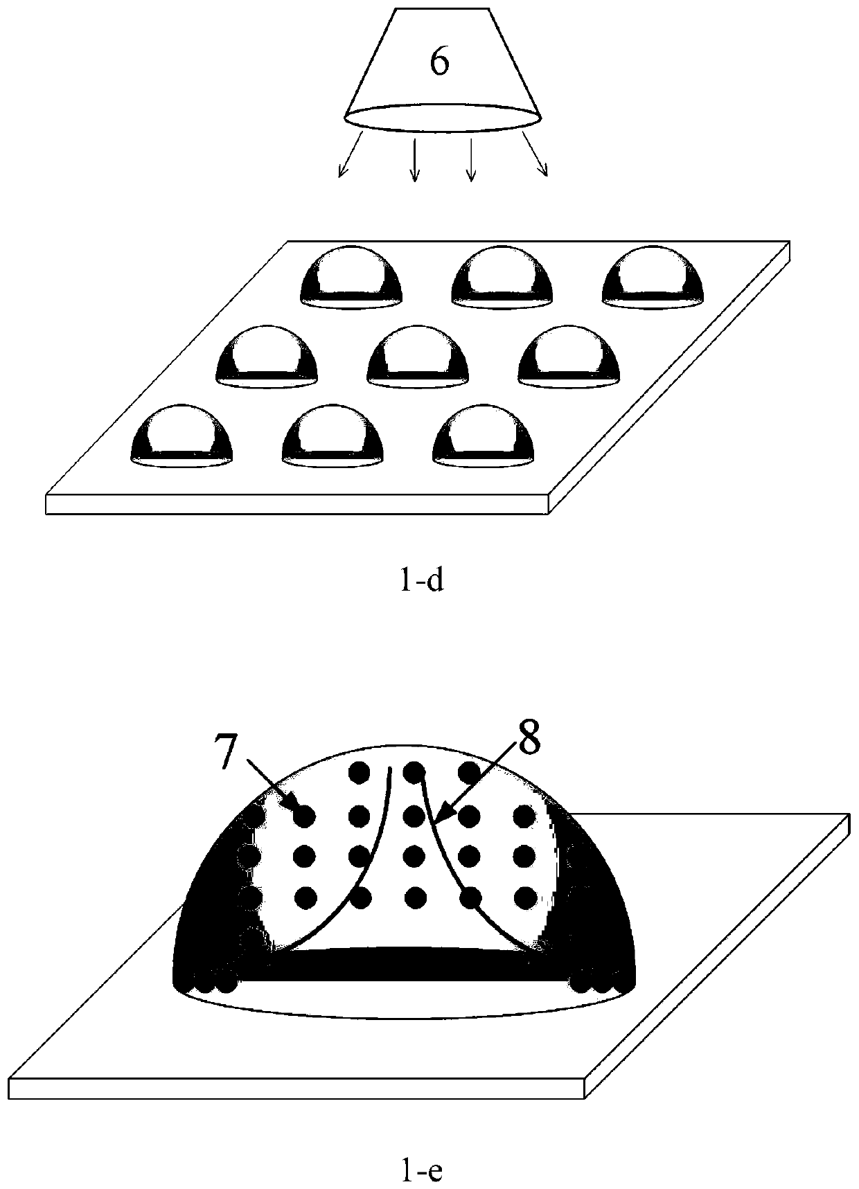 A photothermal evaporation surface and its preparation and application