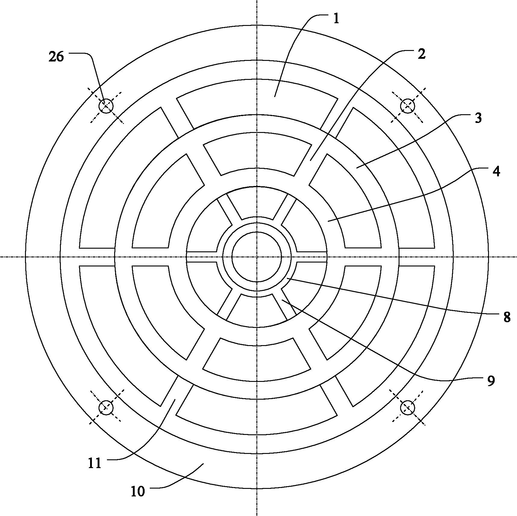 High-power density electric motor with characteristics of axial and transverse magnetic fields