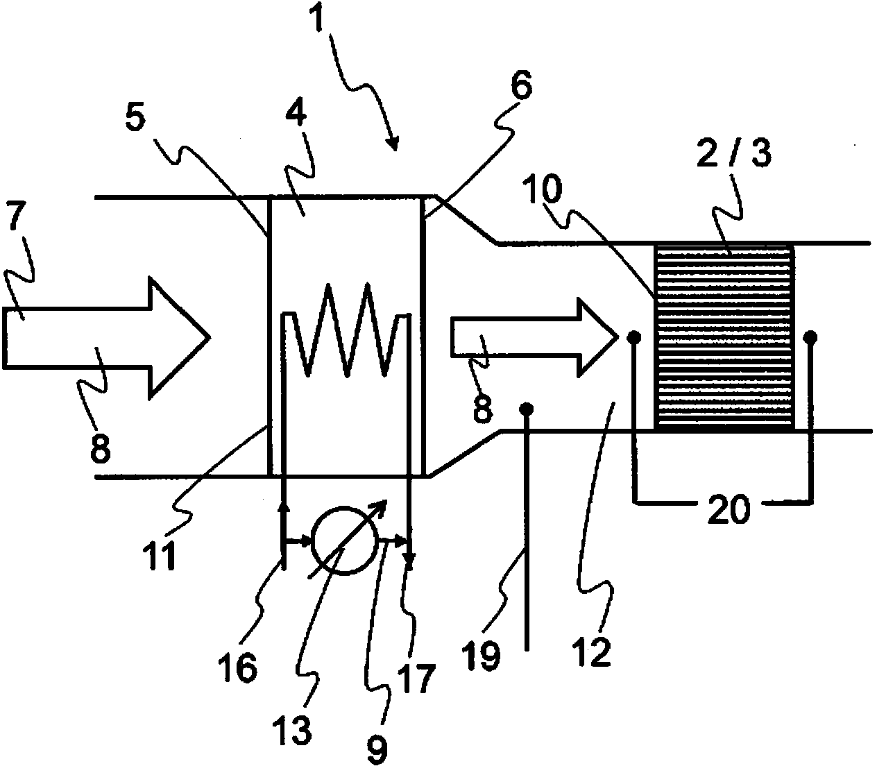 Exhaust emission control device for a water vehicle and method for operating an exhaust emission control device