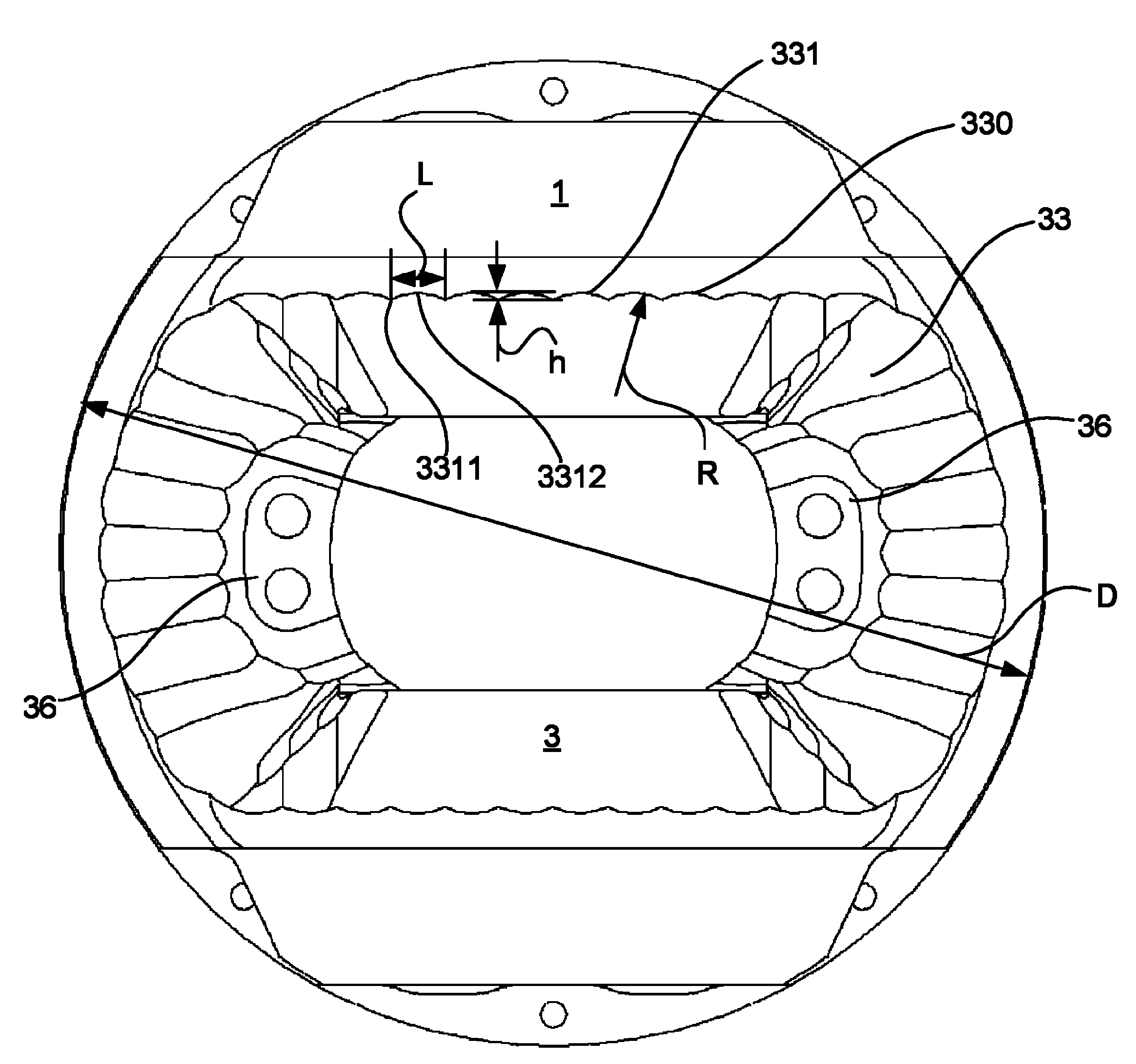 Piston for large sized internal combustion engine