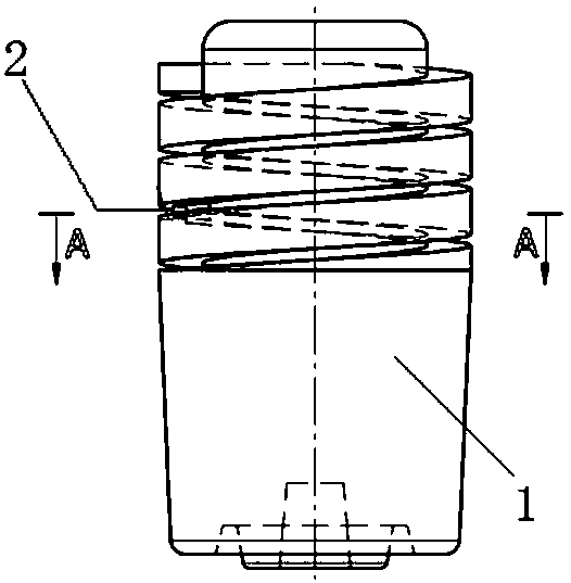 Back gantry spiral limiting block hidden limiting structure