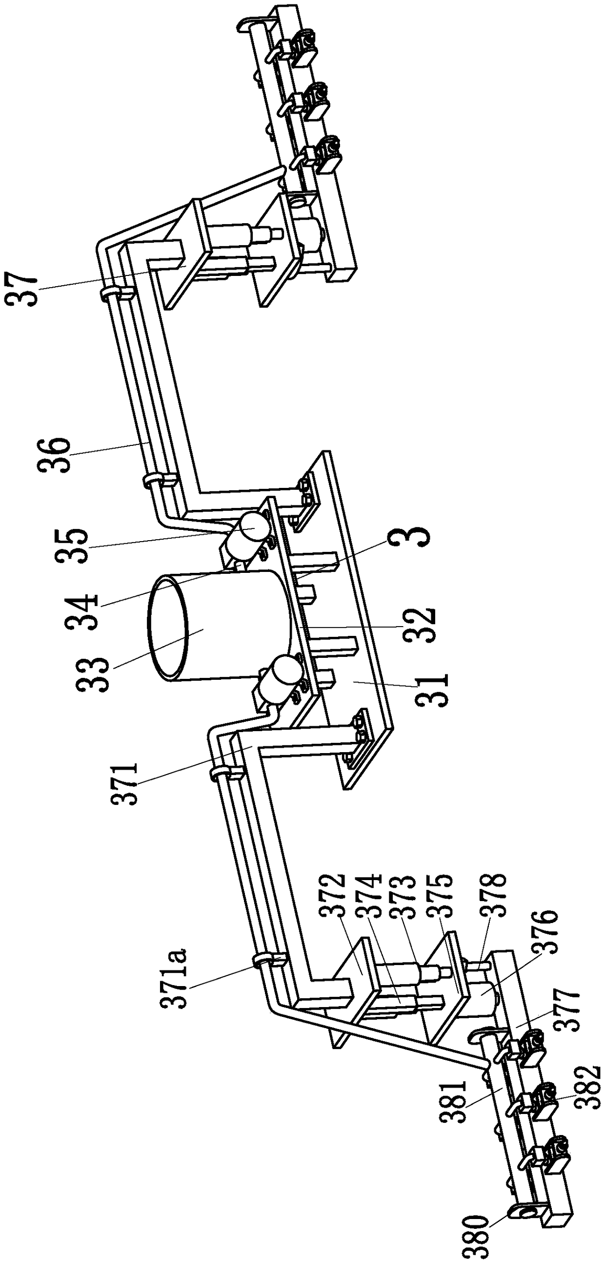 An automatic watering and harvesting machine for greenhouse vegetables