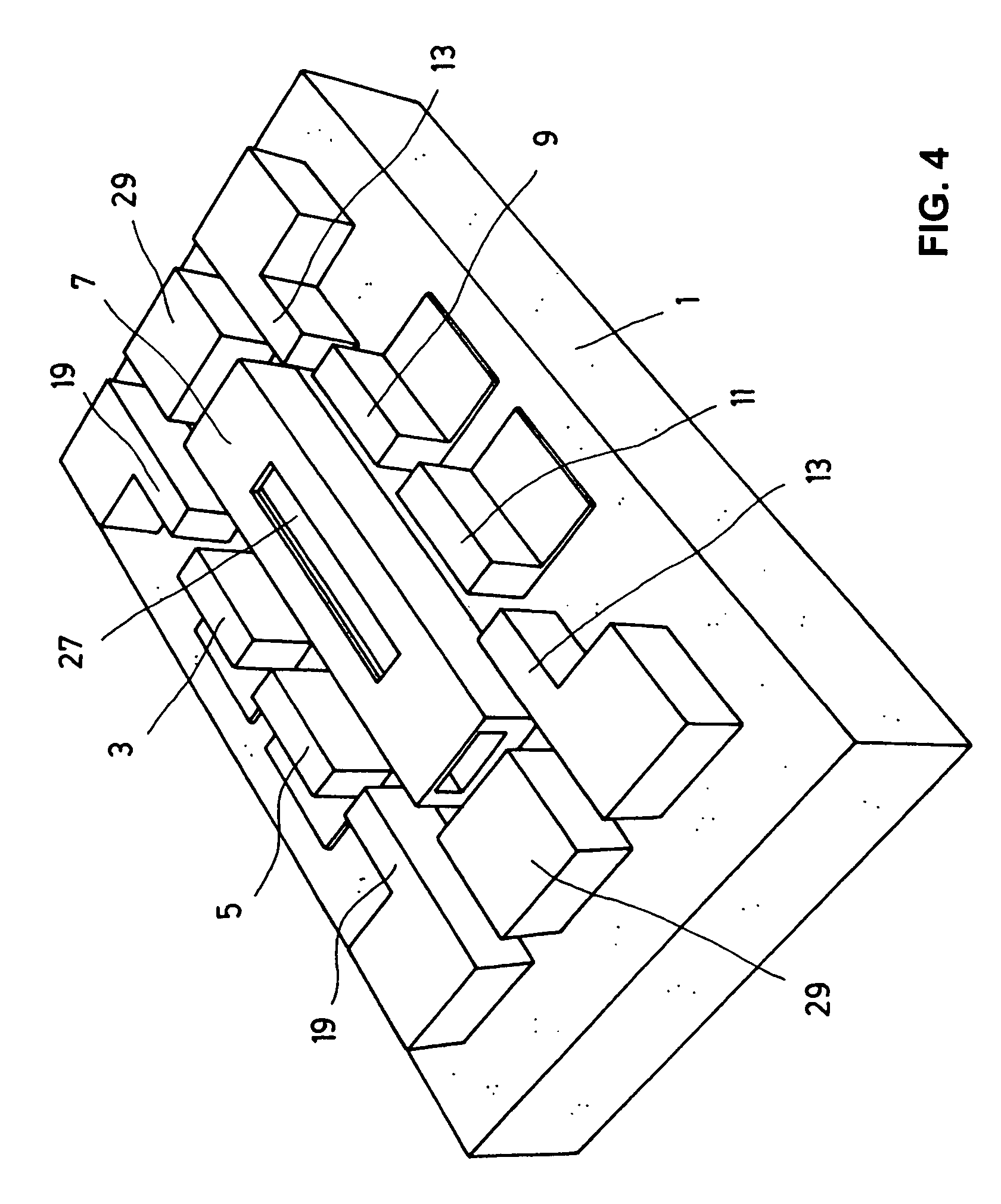 Miniature electro-optic device having a conductive element for modifying the state of passage of light between inlet/outlet points and corresponding uses thereof