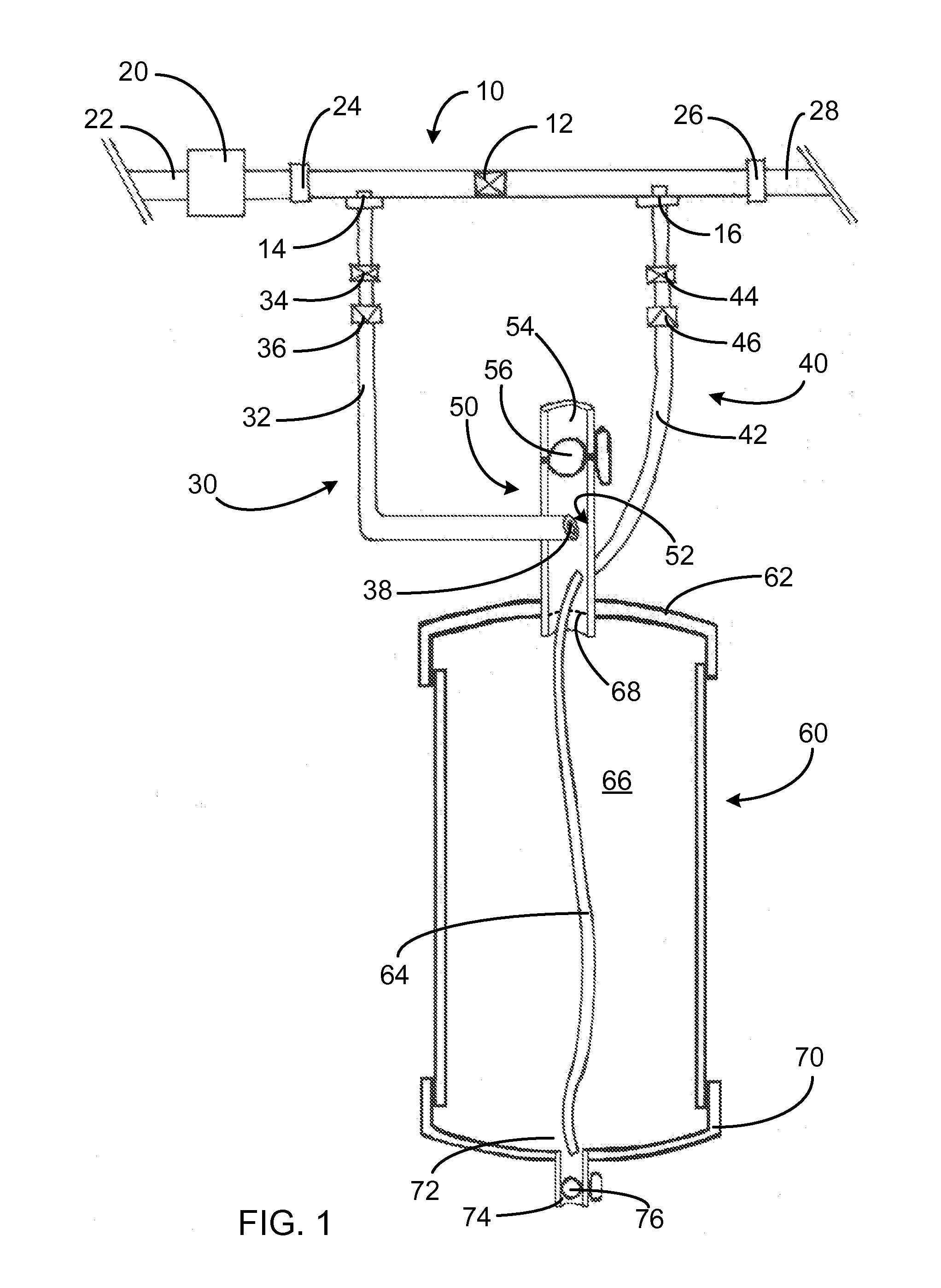 Fluid Displacement Regulated Line Feed System