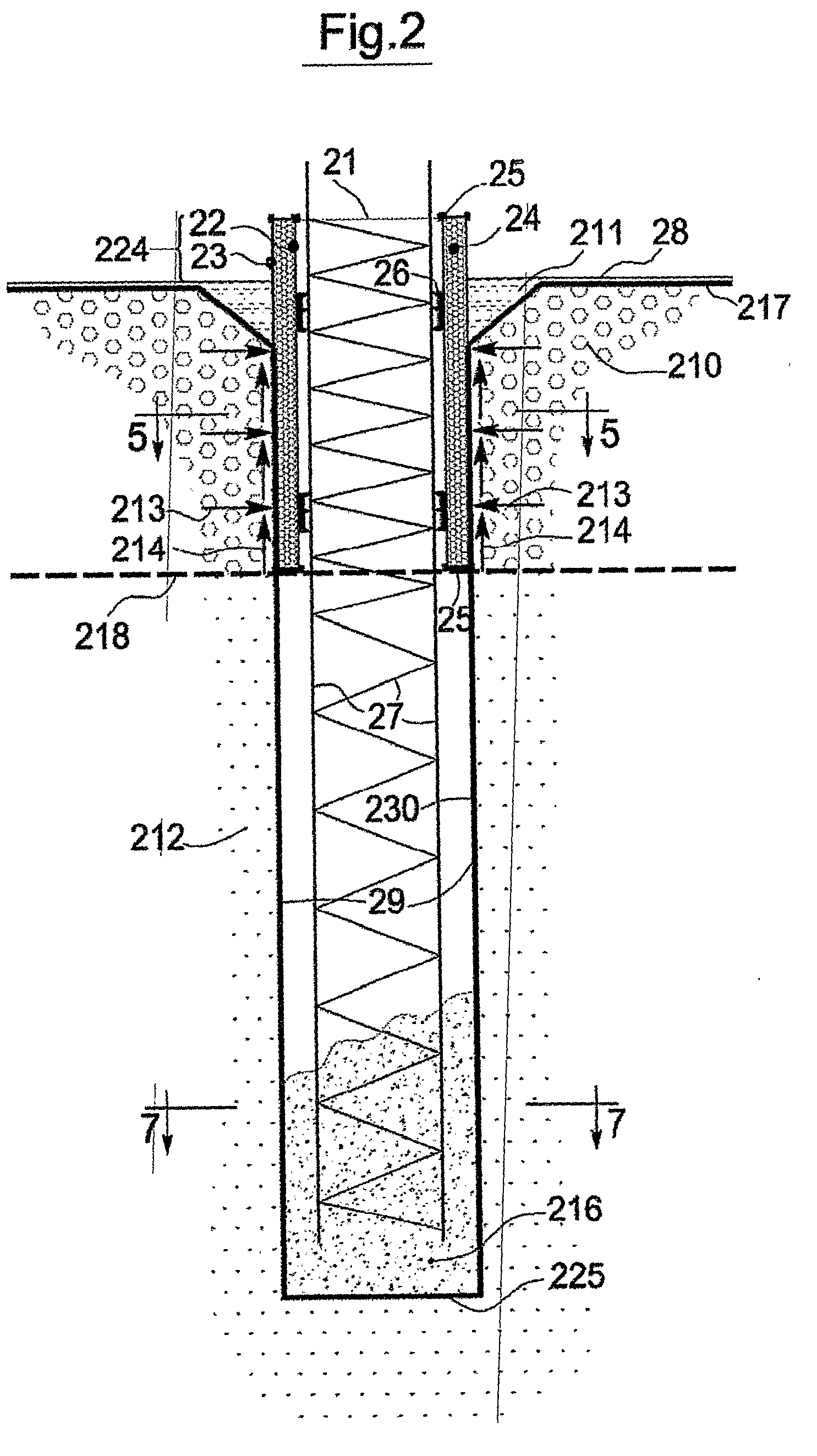 Device and Method for Improved Pile Casting