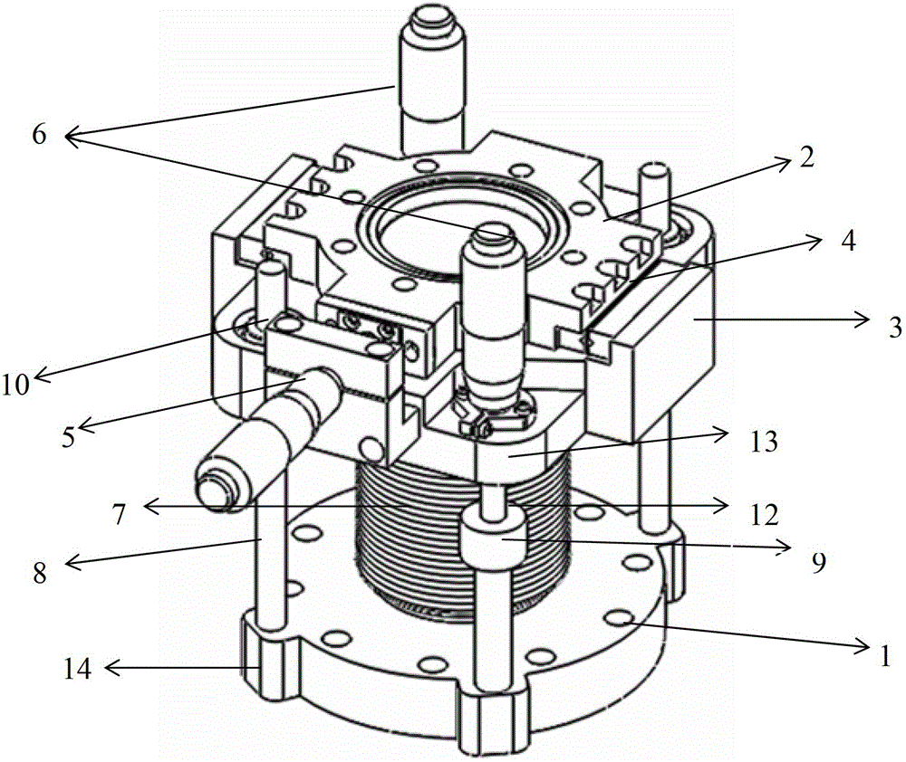 A vacuum precision displacement device