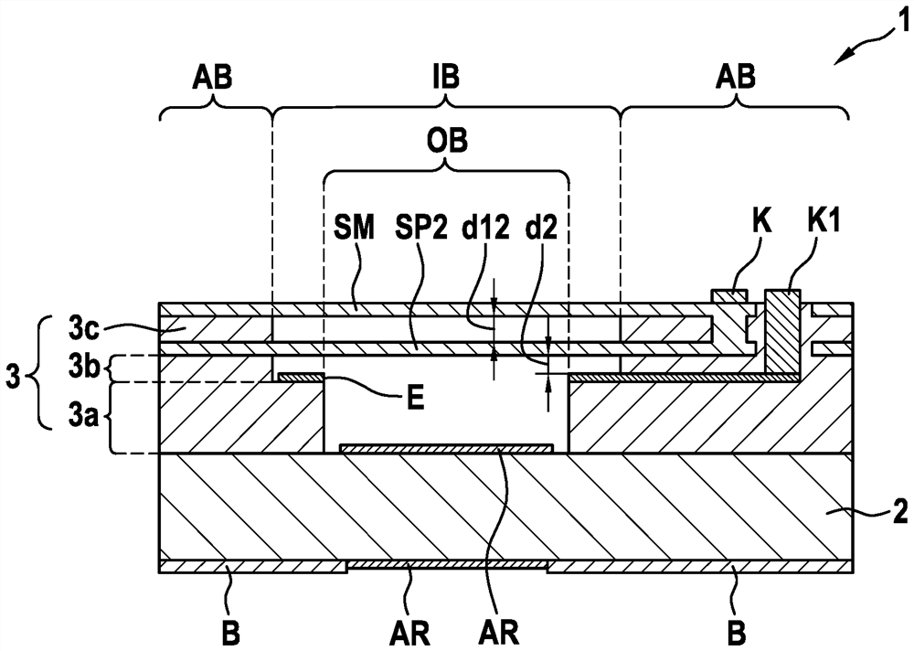 Interferometer device and method for producing an interferometer device