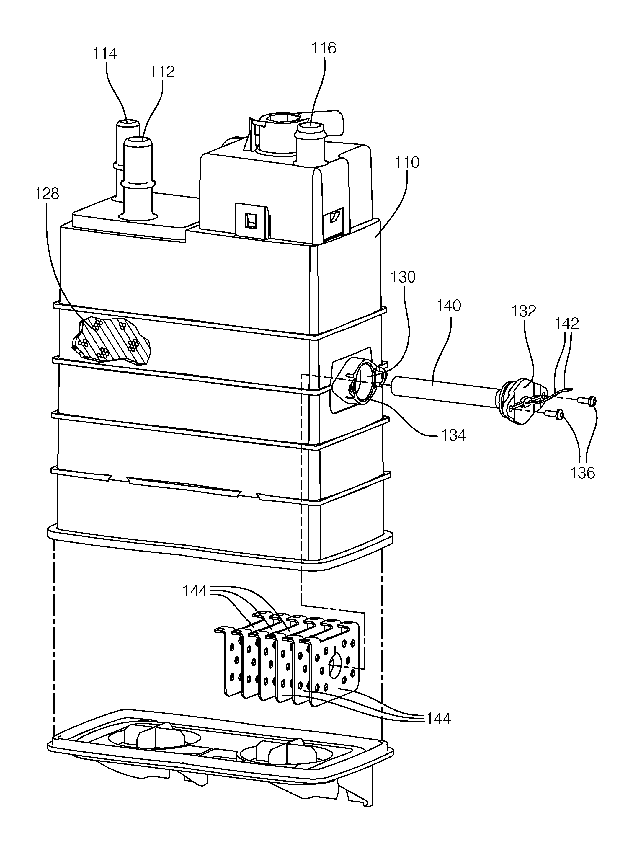 Carbon heating element for evaporative emission canister